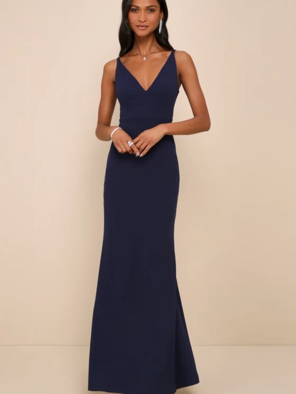 Lulus Melora Navy Blue Maxi Dress